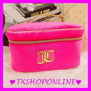 💗🌺{Juicy Couture} Pink velvet travel train case🌺💗 NWT